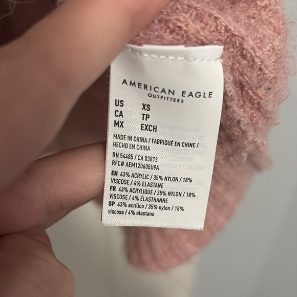 Women's light pink knit sweater size: XS - Picture 5 of 6